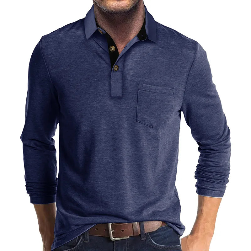 Jörg™ | Herren Langarmshirt in einfarbigem Design