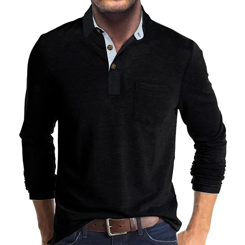 Jörg™ | Herren Langarmshirt in einfarbigem Design