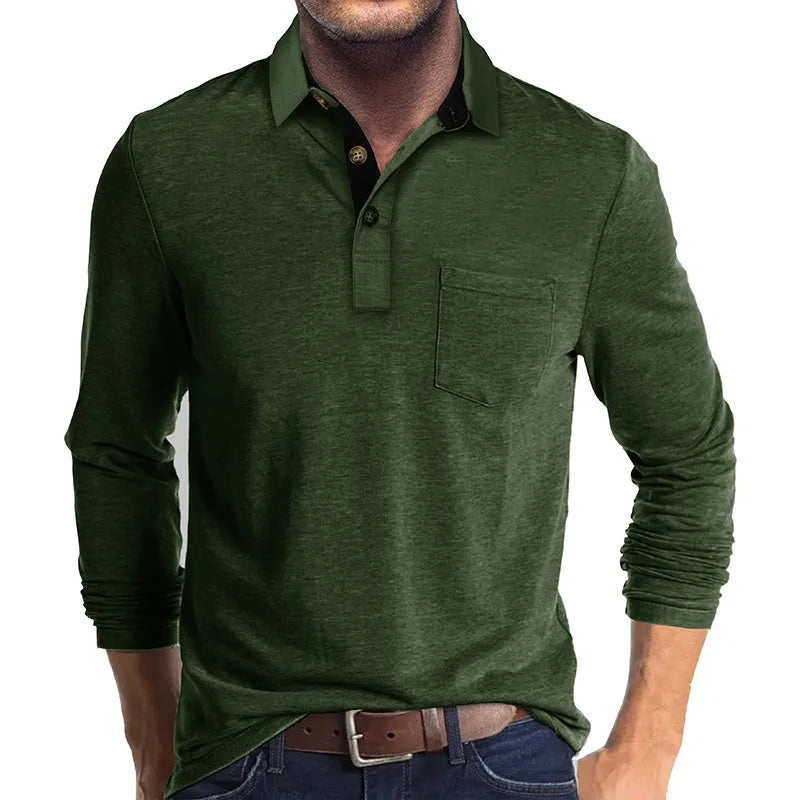 Jörg™ | Herren Langarmshirt in einfarbigem Design