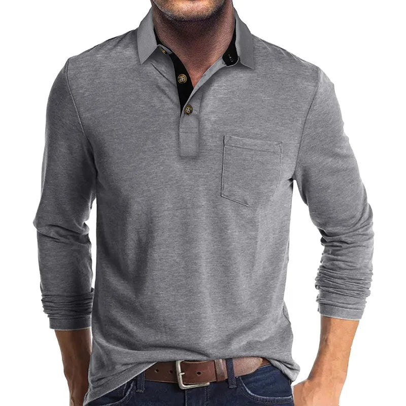 Jörg™ | Herren Langarmshirt in einfarbigem Design