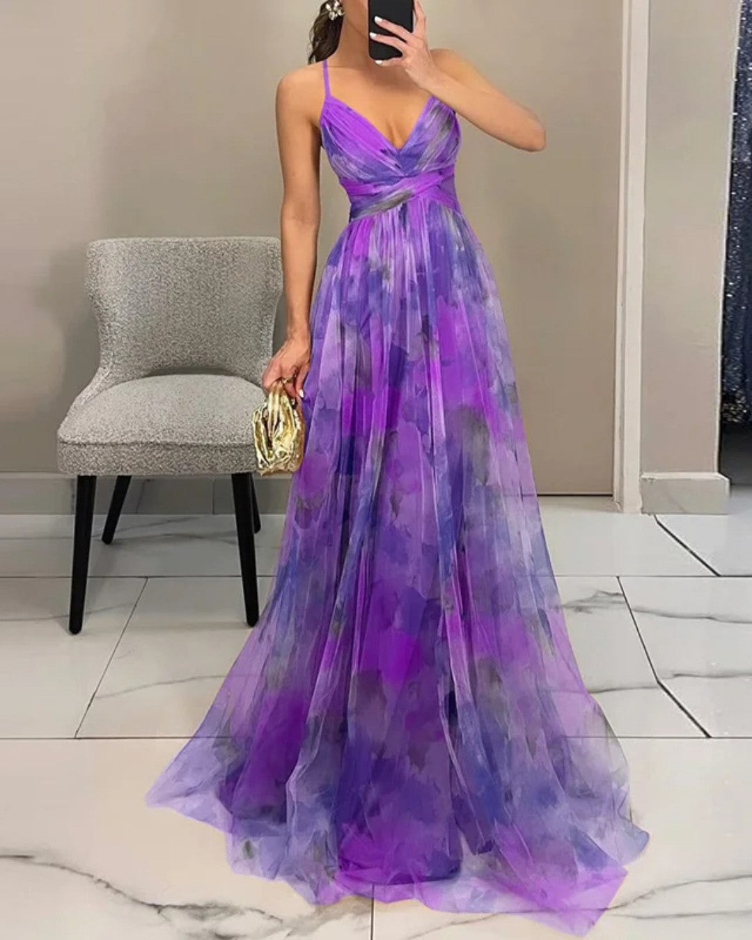 Giselle | Wunderschönes Maxi-Kleid mit Blumenmuster