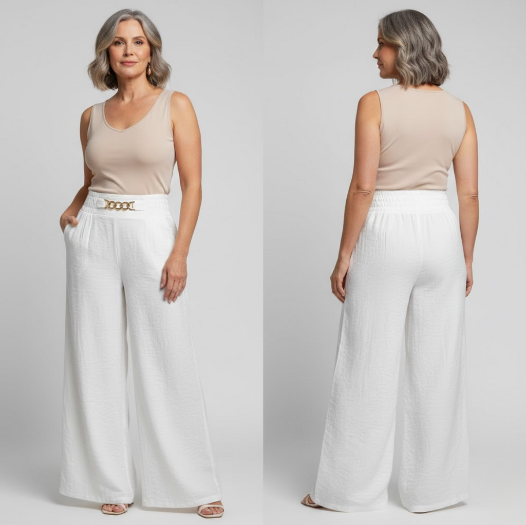 Évelyne™ — Hochtaillierte Weite Hose