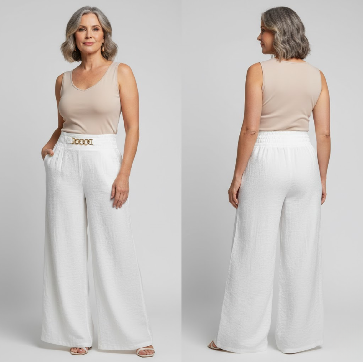 Évelyne™ — Hochtaillierte Weite Hose