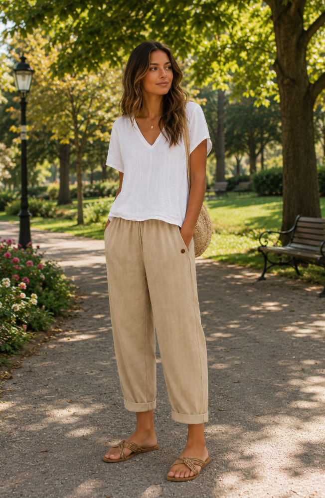 Valerie | Breezy Linen Trousers