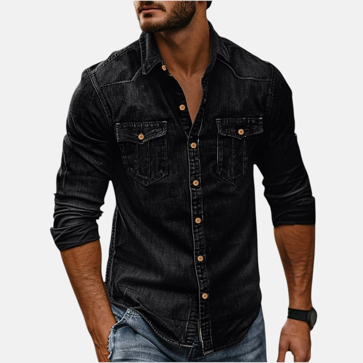Simon | Vielseitiges und Modisches Herren-Denimhemd