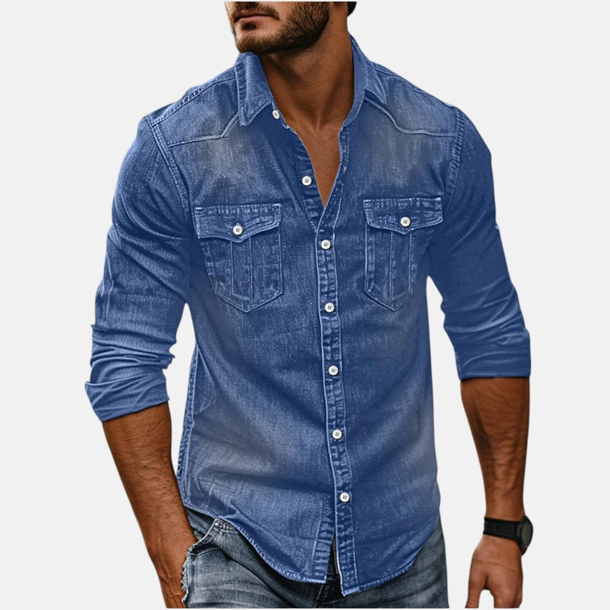 Simon | Vielseitiges und Modisches Herren-Denimhemd