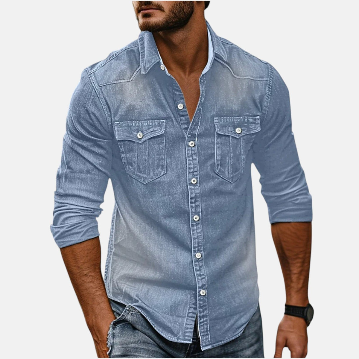 Simon | Vielseitiges und Modisches Herren-Denimhemd