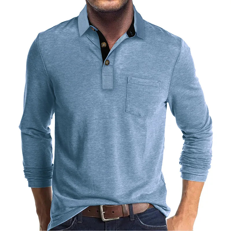 Jörg™ | Herren Langarmshirt in einfarbigem Design