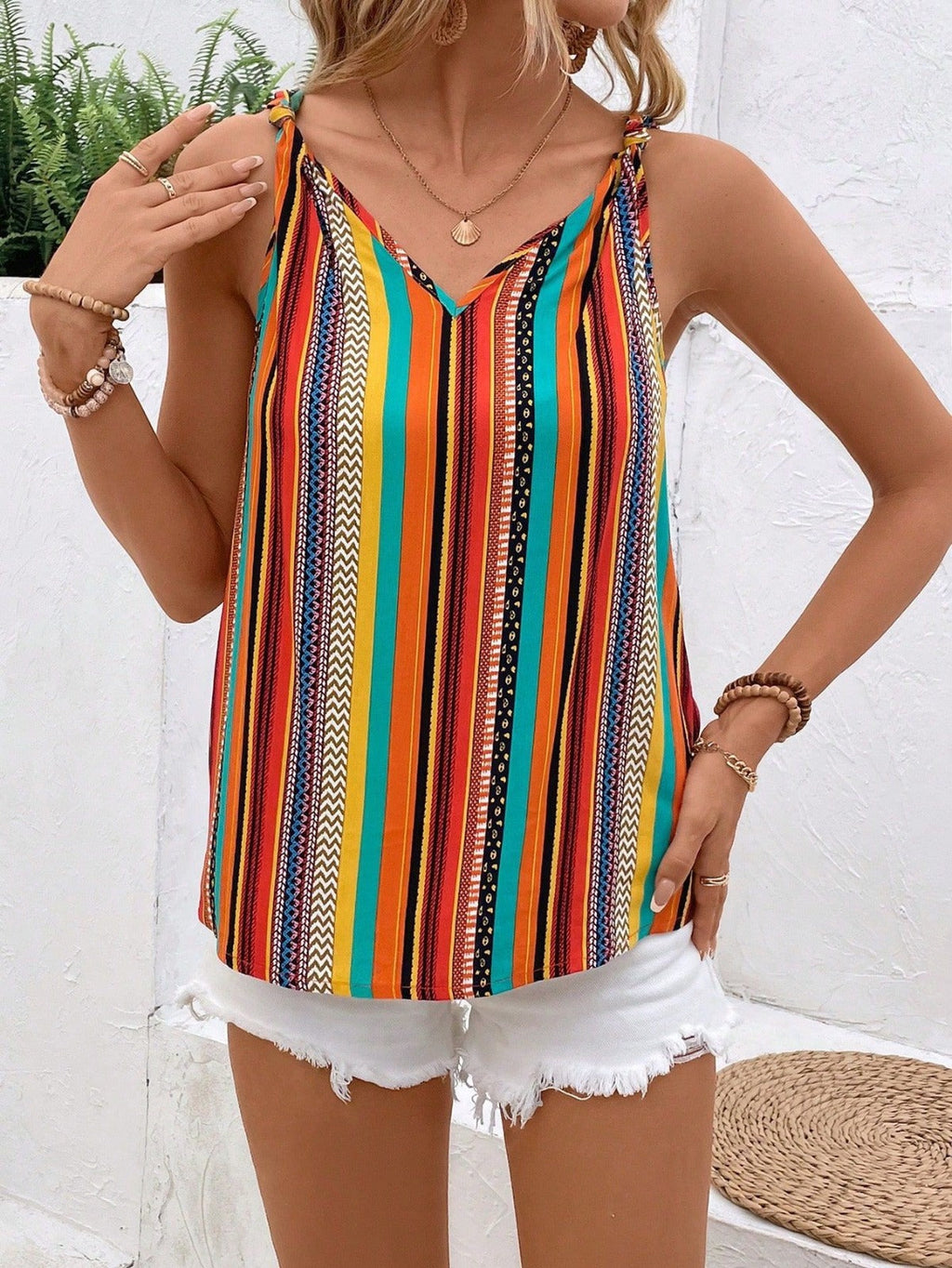 Marloes - Bunte Streifenbluse
