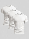 3er-Pack Weißer T-Shirts | Aleano
