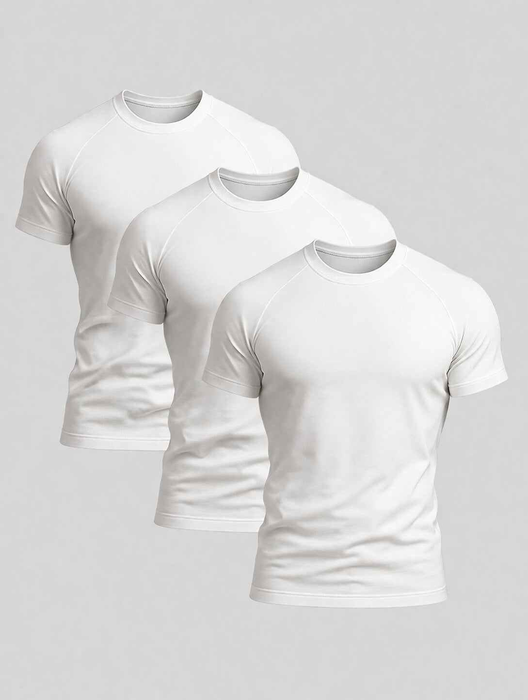 3er-Pack Weißer T-Shirts | Aleano