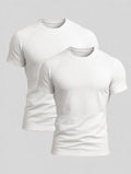 2er-Pack Weißer T-Shirts | Aleano
