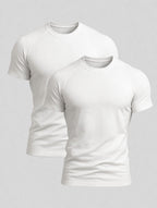 2er-Pack Weißer T-Shirts | Aleano