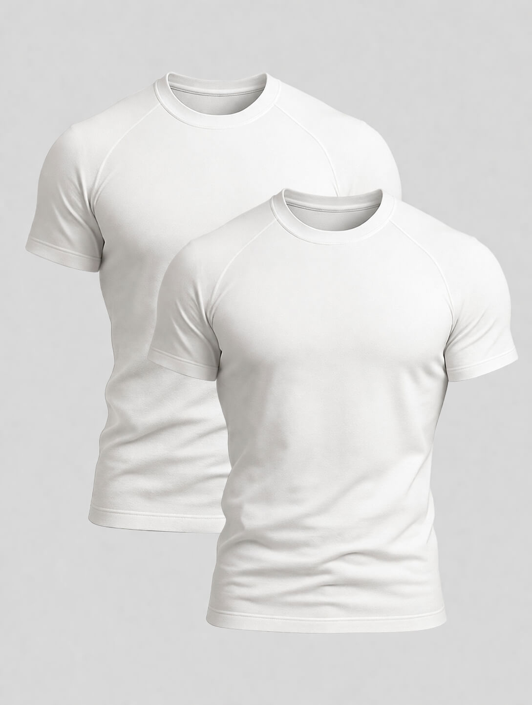 2er-Pack Weißer T-Shirts | Aleano