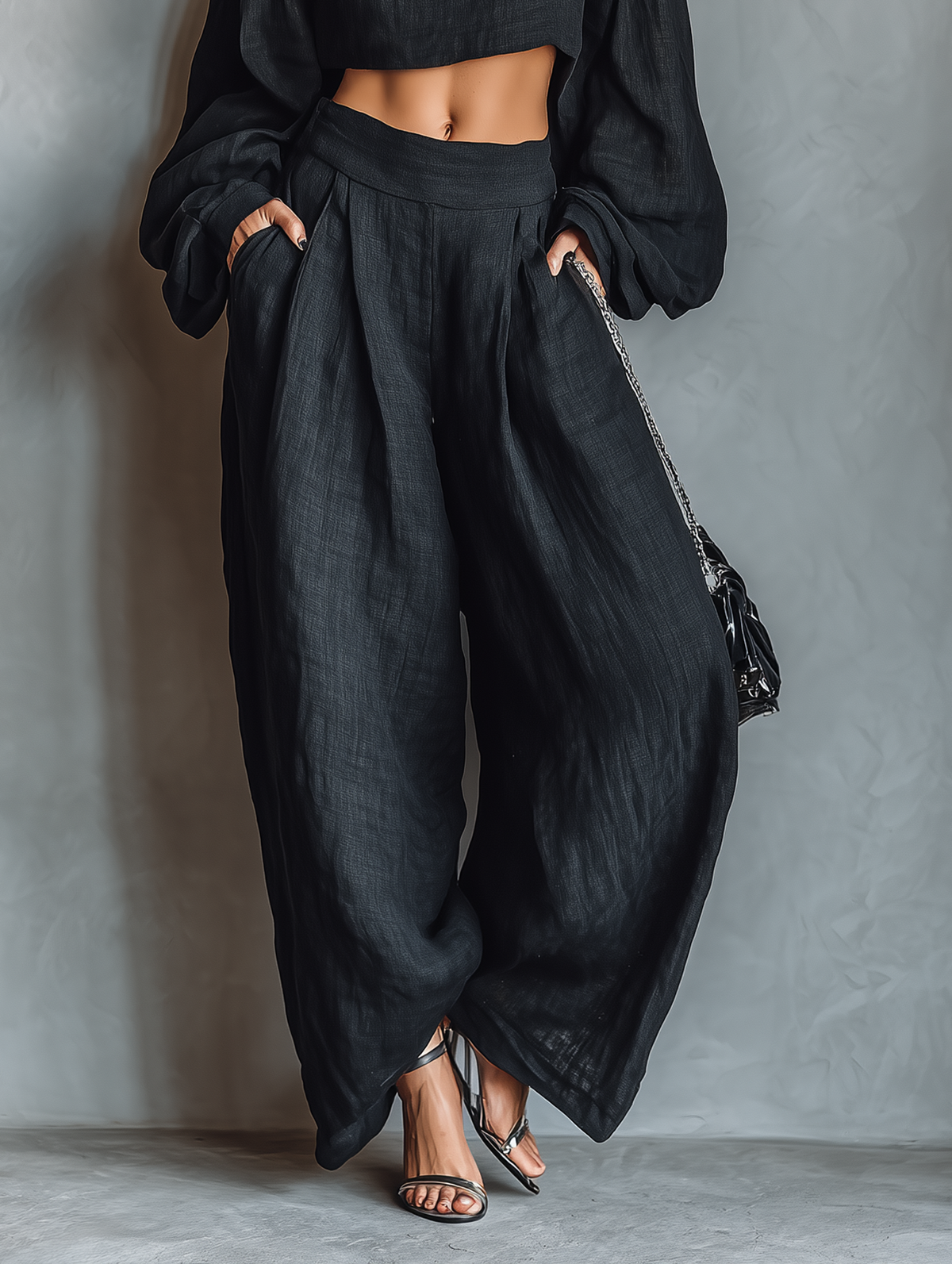 Tessy – Off-Shoulder-Set mit weitem Hosenbein