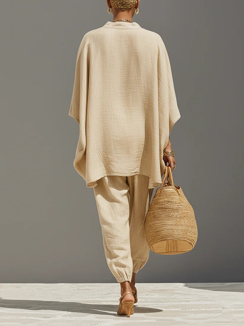 Kiera Asymmetrisches Saum Top und Jogger Hosen Anzug