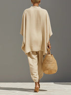 Kiera Asymmetrisches Saum Top und Jogger Hosen Anzug
