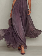Olivia | Elegantly Vintage Chiffon Maxi Dress