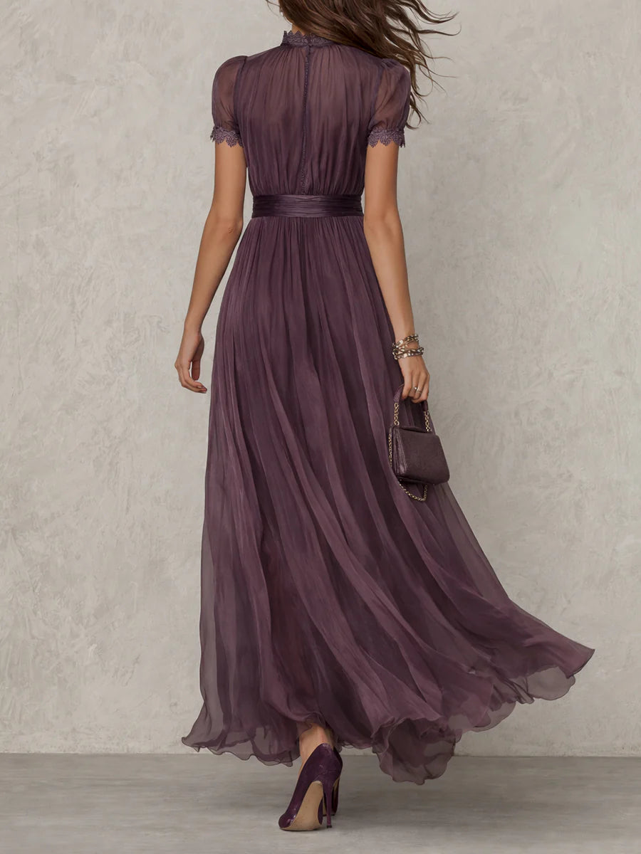 Olivia | Elegantly Vintage Chiffon Maxi Dress