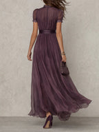 Olivia | Elegantly Vintage Chiffon Maxi Dress