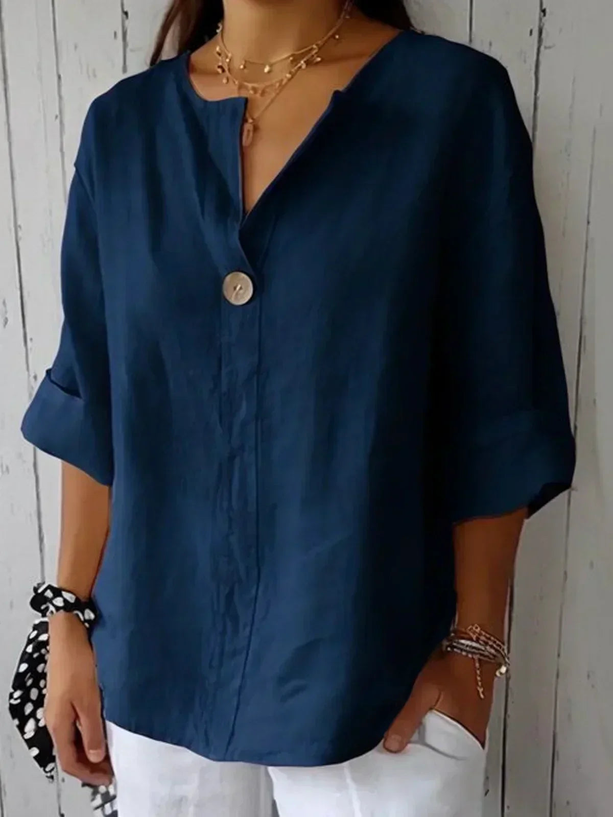 Luny - Legere V-Ausschnitt Bluse