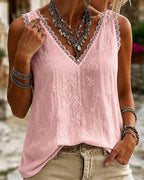 Marjet | V-Neck Lace Tank Top