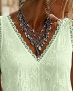Marjet | V-Neck Lace Tank Top