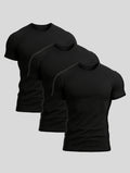 3er-Pack Schwarze T-Shirts | Aleano