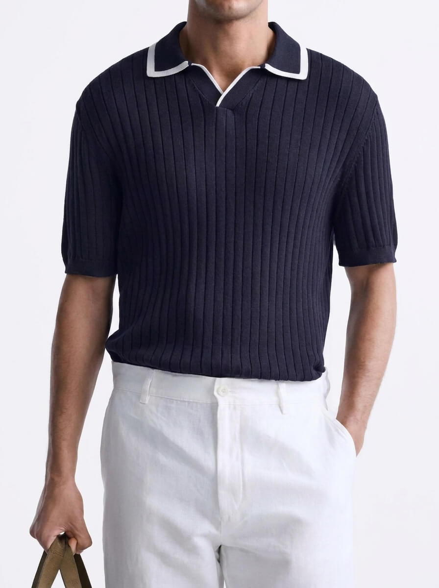 Bioni Black Polo Shirt
