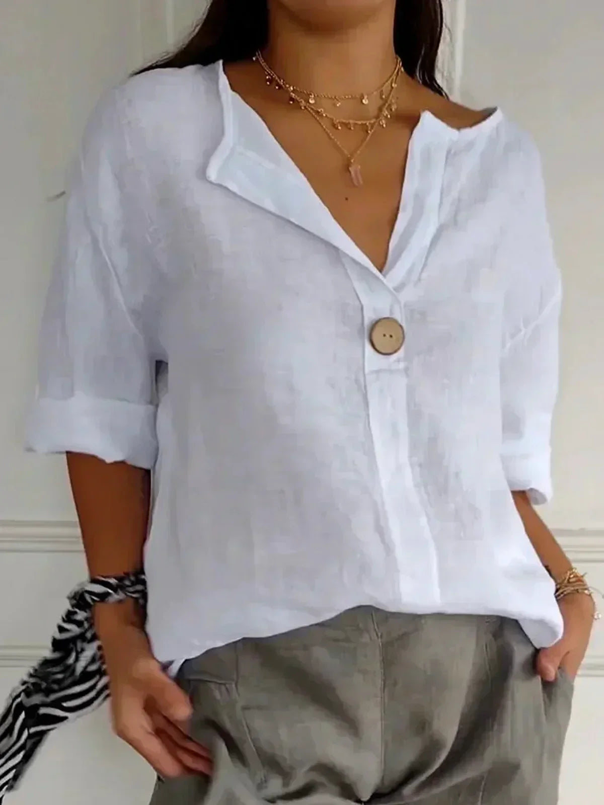 Luny - Legere V-Ausschnitt Bluse