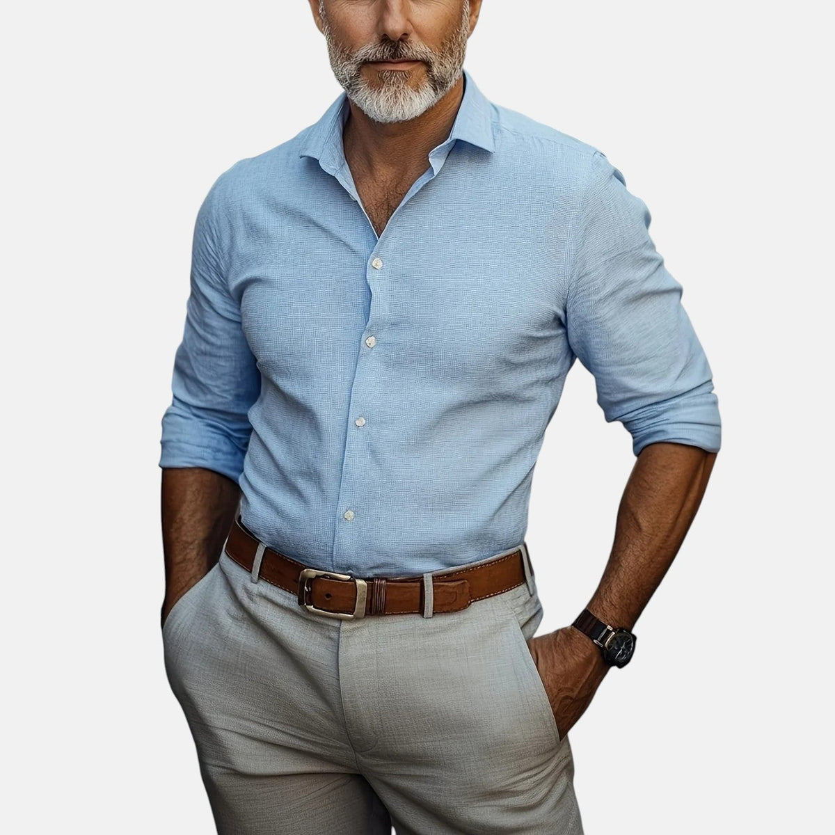 Sommerfeld | Herren Slim Fit Businesshemd, knitterfrei