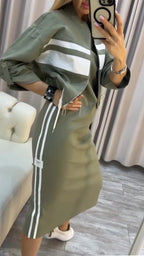 Von Esmee - Elegantes und lässiges Damen-Set mit Rundhalskleid und passender Jacke