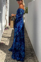 Francesca | Langarmkleid mit Blumenmuster