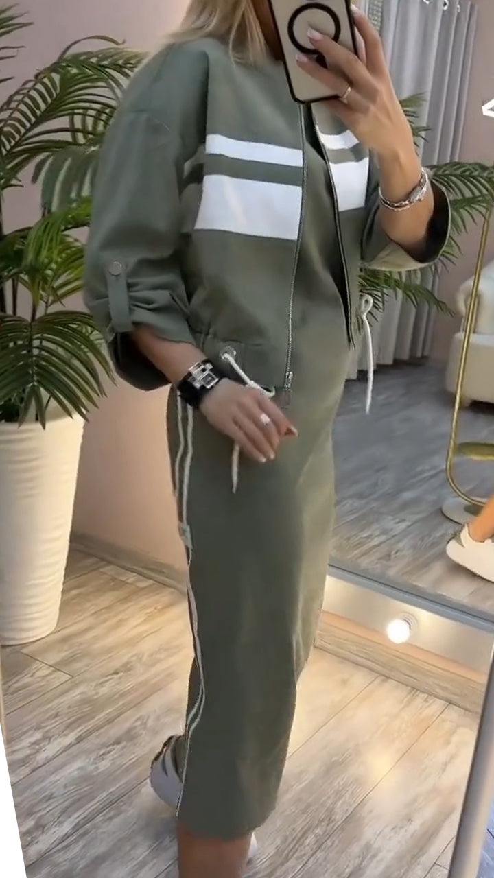 Von Esmee - Elegantes und lässiges Damen-Set mit Rundhalskleid und passender Jacke