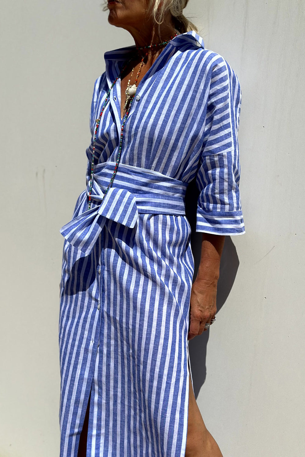 Sophia | Zeitloses gestreiftes Hemdkleid für eleganten Komfort