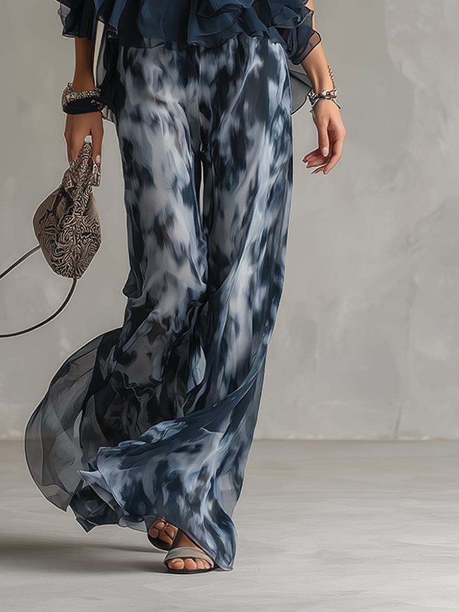 ÉLISE | ELEGANTES LEICHTES SET MIT FLIEẞENDEM TOP UND WEITER HOSE