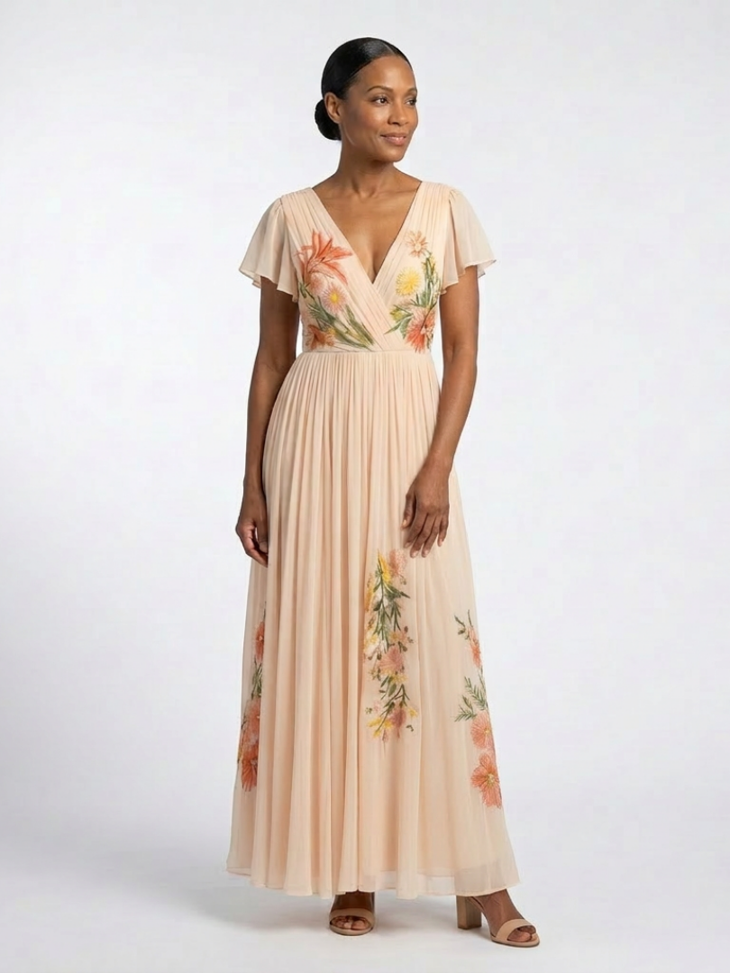 CALISTA | MAXI DRESS WITH FLORAL PRINT