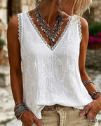 Marjet | V-Neck Lace Tank Top