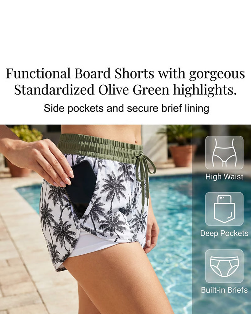 Crisscross Ärmelloses Top mit Bedeckung + Bedruckte Hose mit Kordeldruck
