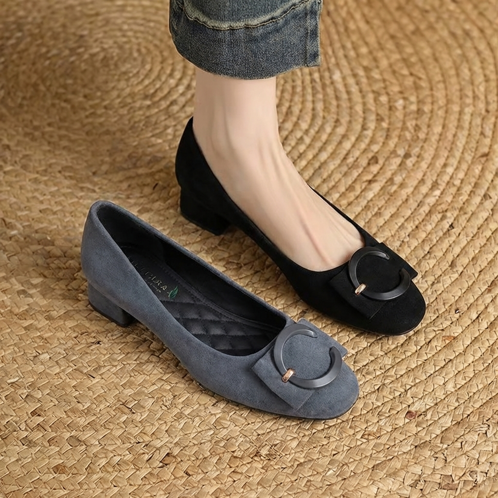 Elisé Suede Ballerina Flats