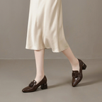 Valora Leather Loafers with Heels