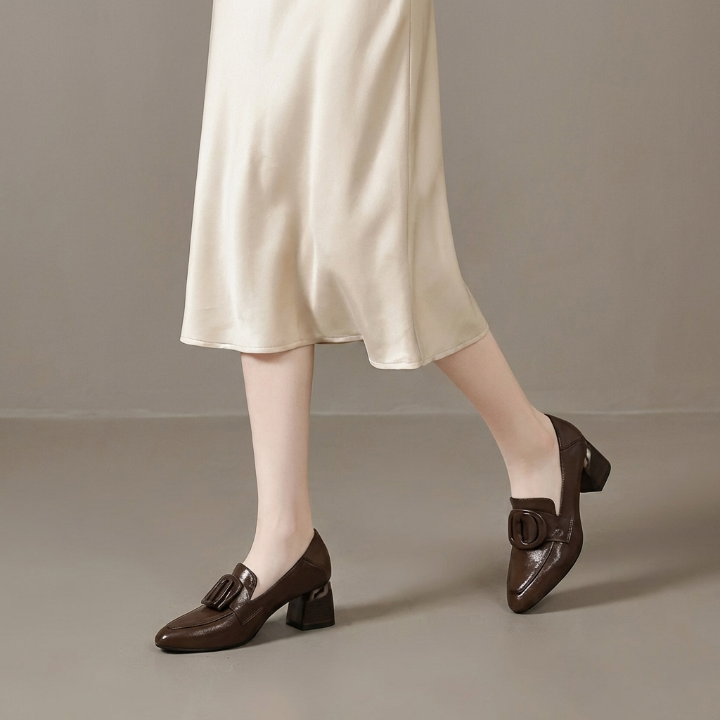 Valora Leather Loafers with Heels