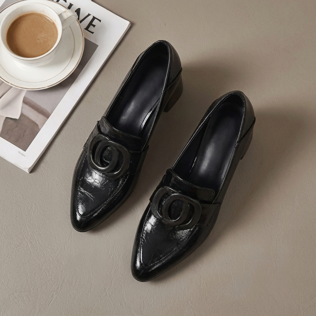 Valora Leather Loafers with Heels