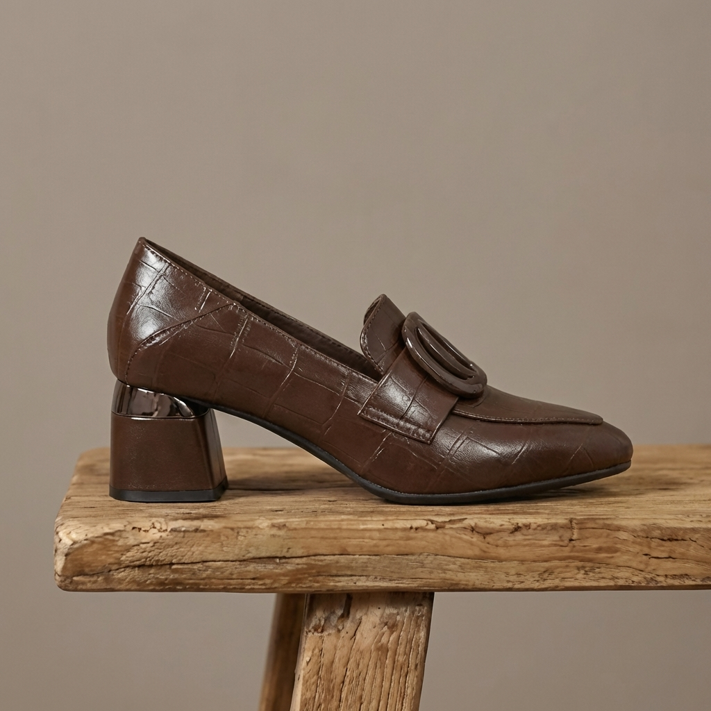 Valora Leather Loafers with Heels