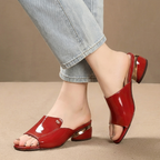 Sorella Glossy Slide Heels