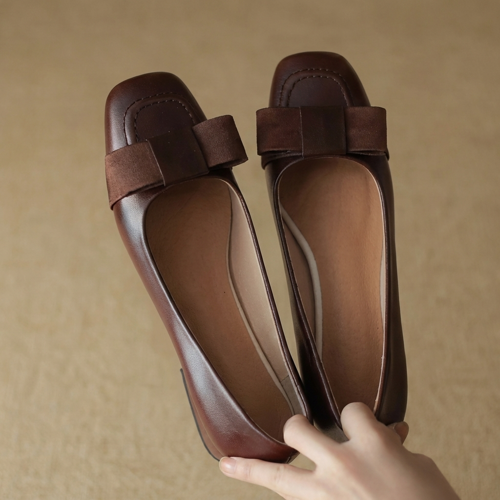 Camille Leather Ballerina Flats