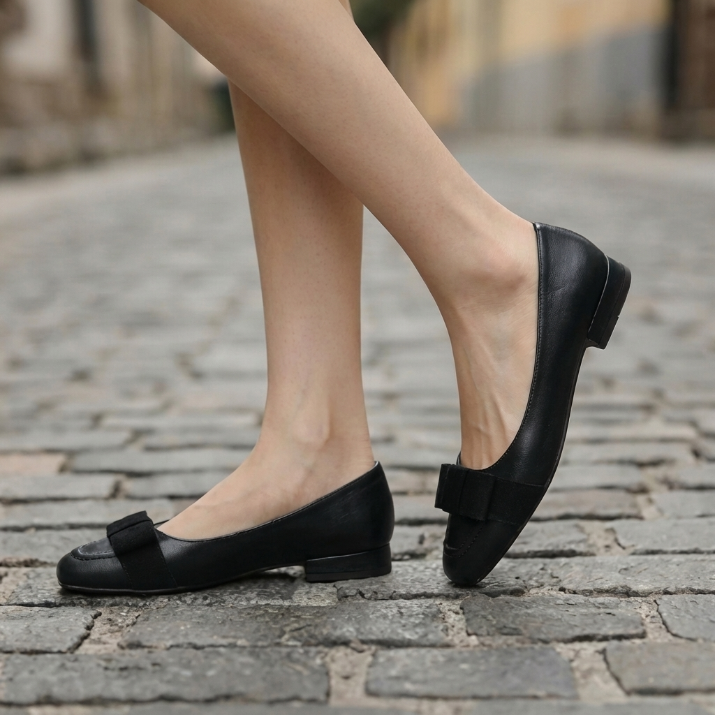 Camille Leather Ballerina Flats