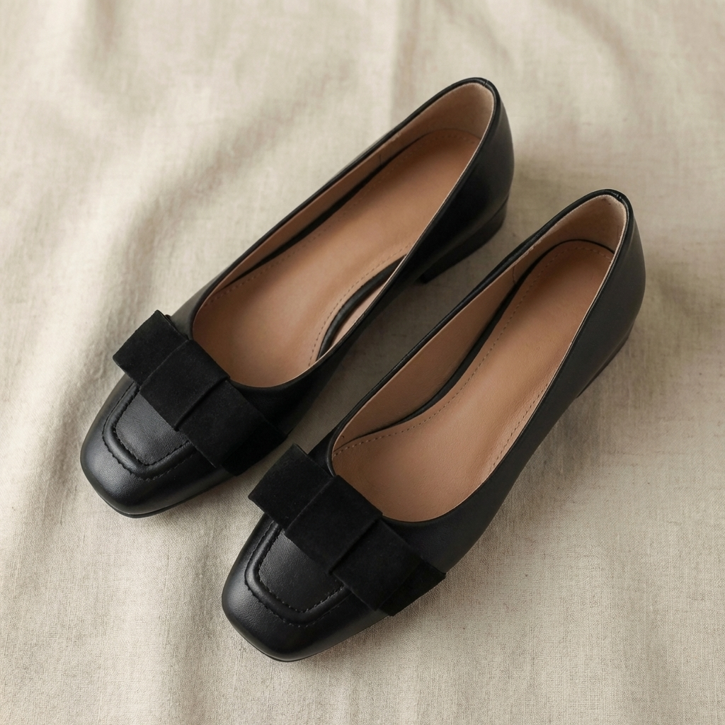 Camille Leather Ballerina Flats