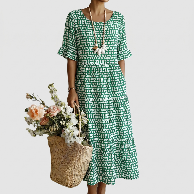 "ANASTASIA | BEQUEMES SOMMERKLEID" can be rewritten as "ANASTASIA | Lässiges Sommerkleid für Komfort".