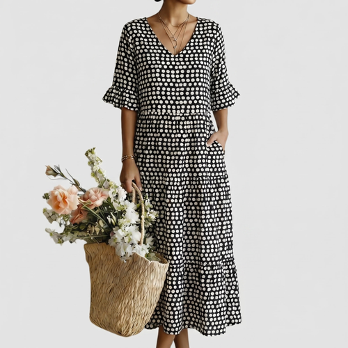 "ANASTASIA | BEQUEMES SOMMERKLEID" can be rewritten as "ANASTASIA | Lässiges Sommerkleid für Komfort".